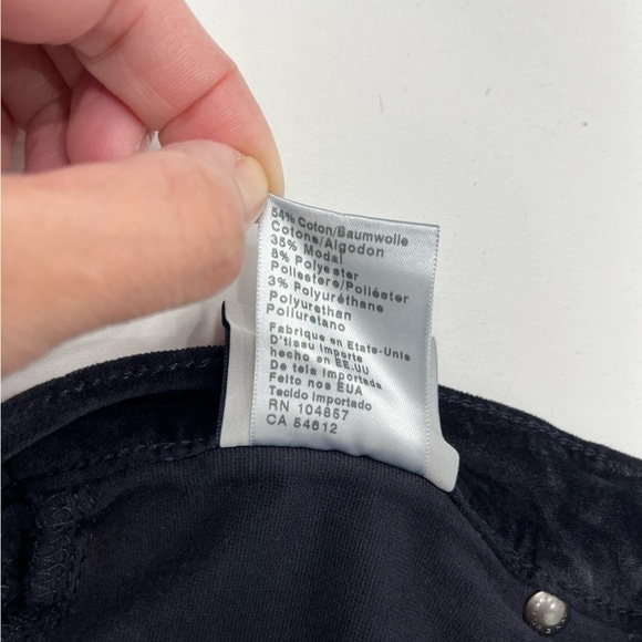 AG Adriano Goldschmied super skinny legging velvet pants size 26R - Picture 13 of 15